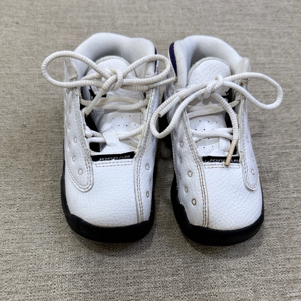 Jordan Kids White and Black Sneakers